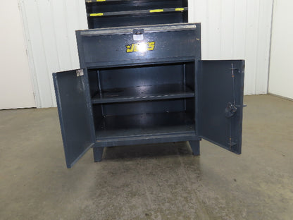 Strong Hold Extreme Duty 12 GA Shop Desk 1 Drawer Riser Shelf 36x28x54"