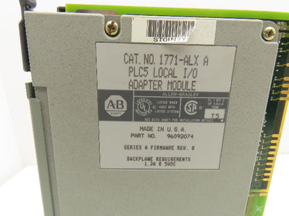 Allen Bradley 1771-ALX PLC Local I/O Adapter Module