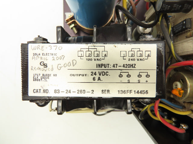 Sola 29400-0600 Power Supply Circuit Board Assembly 24V