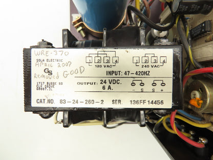 Sola 29400-0600 Power Supply Circuit Board Assembly 24V