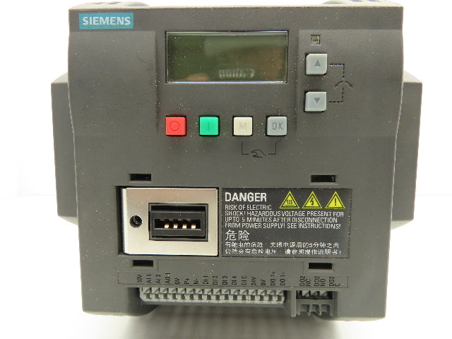 Siemens 6SL3210-5BB21-1UV0 Sinamics Variable Frequency Drive VFD 1.5Hp 240V 1Ph