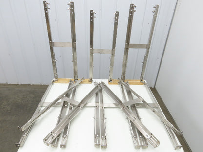 8" Tabletop Conveyor Stainless Leg Support H-Stand 32"-42" Adj Height