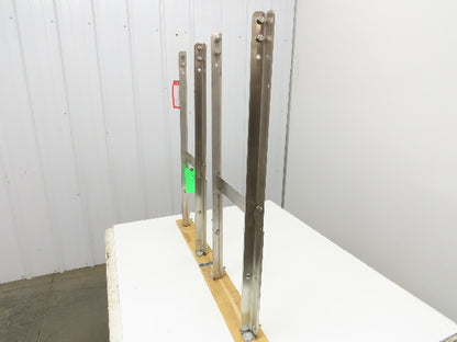 10" Tabletop Conveyor Stainless Leg Support H-Stand 35"-45" Adj Height Set of 2