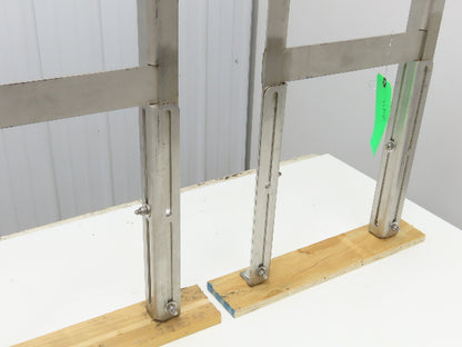 10" Tabletop Conveyor Stainless Leg Support H-Stand 35"-45" Adj Height Set of 2