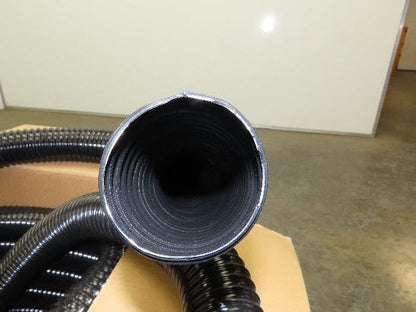 Flexaust Flx-Thane 2.5"x 50' Urethane Wire Flex Hose Air Dust Fume Vacuum Black