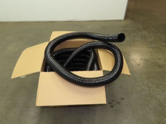 Flexaust Flx-Thane 2.5"x 50' Urethane Wire Flex Hose Air Dust Fume Vacuum Black