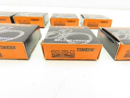 Timken 6002-2RS-C3 Deep Groove Ball Bearing 15mm ID 32mm OD Lot of 10
