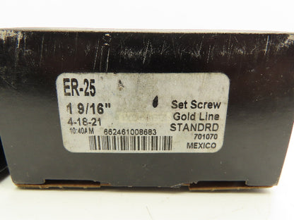 SealMaster ER-25 Setscrew Locking Ball Insert Bearing 1-9/16" Bore Lot of 2