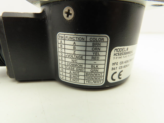 Dynapar HC52536000241 Rotary Incremental Encoder 3/8" Shaft Flange Mount HC25