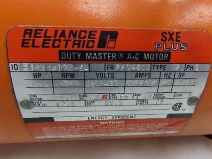 Reliance/Dodge APG 140DM3A Gearmotor 282rpm 6.2:1 Reducer 2Hp 230/460V 3PH 145TC