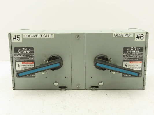 Siemens V7E3611 I-T-E Twin Vacu-Break Fusible Switch 30A 600VAC 3 Pole