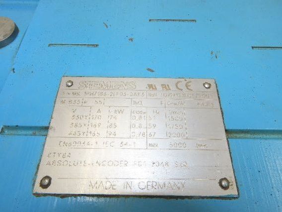 Siemens 1PH7186-2EF03-0AK3 AC Servo Motor 74-94kw 3PH Encoder F01 2048 S/R