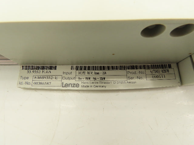 Lenze EMB9352-E Servo Drive Brake Chopper Module 25A