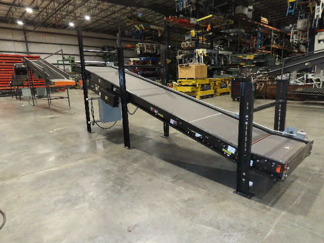 TGW CRUZ Incline Slider Bed 34" Belt Conveyor Variable Speed Drive 460V 17' 8"L