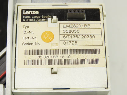 Lenze EVF8222-E VFD AC Servo Drive 22kW 400-480V 47A 3PH