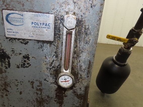 Continental PVR1-8B10-RM Hydraulic Power Unit 20 Gal 9 GPM 1000 PSI 3Hp 460V