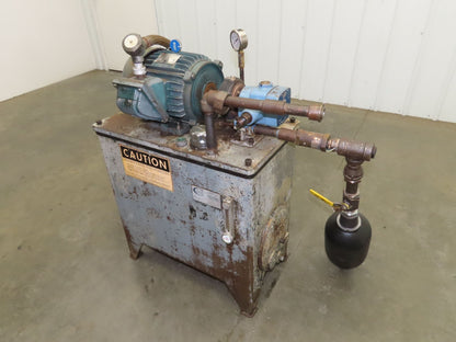 Continental PVR1-8B10-RM Hydraulic Power Unit 20 Gal 9 GPM 1000 PSI 3Hp 460V