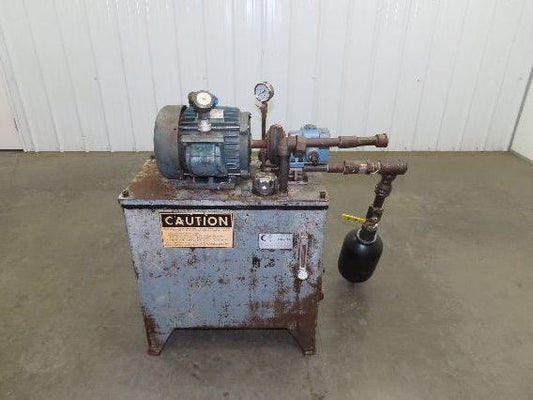 Continental PVR1-8B10-RM Hydraulic Power Unit 20 Gal 9 GPM 1000 PSI 3Hp 460V