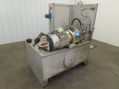 Herion Hydraulic Power Unit 10Hp 120 Gal 4500 PSI Denison Pump PV6-2R1C-C02