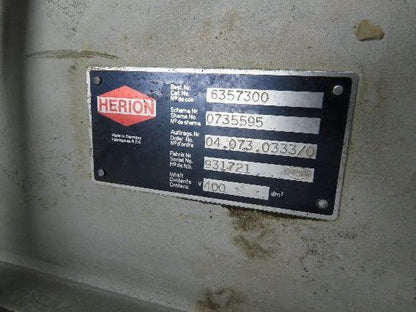 Herion Hydraulic Power Unit 10Hp 120 Gal 4500 PSI Denison Pump PV6-2R1B-C02