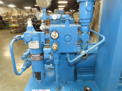 Vickers PVQ10 Hydraulic Power Unit 30 Gal 5 GPM 3000 PSI 2Hp 460V w/Oil Cooler