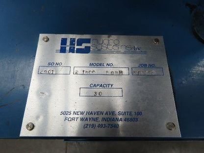 Vickers PVQ10 Hydraulic Power Unit 30 Gal 5 GPM 3000 PSI 2Hp 460V w/Oil Cooler