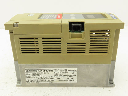 Square D Telemecanique ATV18U09M2 ALTIVAR 18 Variable AC Drive VFD .5Hp 240V 1PH
