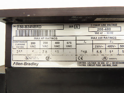 Allen Bradley 150-B24NBRD SMC Dialog Plus Soft Start Motor Controller 24A 480V