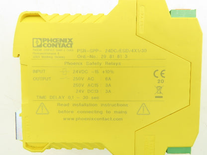 Phoenix Contact PSR-SPP-24DC/ESD/4X1/30 Safety Relay Module 24V