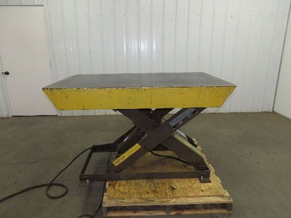Autoquip 36S40 Hydraulic Scissor Lift Table 4000lb 36" Travel 34x58" Top 3Ph