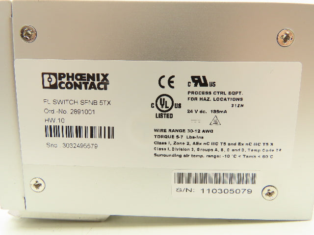Phoenix Contact FL SWITCH SFNB 5TX PLC Industrial Ethernet Switch 24V Lot of 2