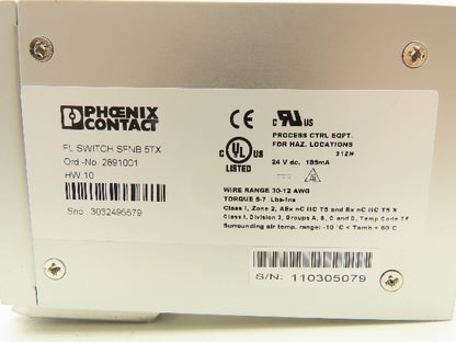 Phoenix Contact FL SWITCH SFNB 5TX PLC Industrial Ethernet Switch 24V Lot of 2