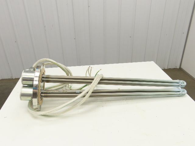 200V3P10KW Stainless Immersion Tube Heater Element 36" 10kw 200V 3PH 11" Flange