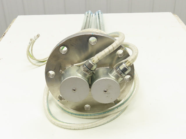 200V3P10KW Stainless Immersion Tube Heater Element 36" 10kw 200V 3PH 11" Flange