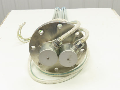 200V3P10KW Stainless Immersion Tube Heater Element 36" 10kw 200V 3PH 11" Flange