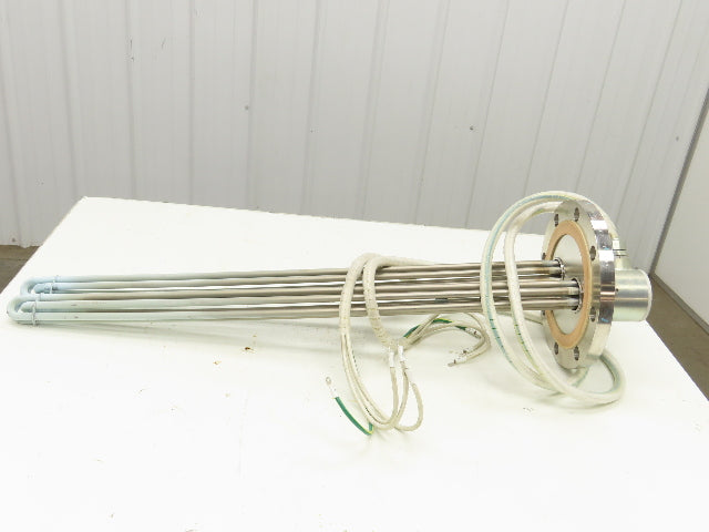 200V3P10KW Stainless Immersion Tube Heater Element 36" 10kw 200V 3PH 11" Flange