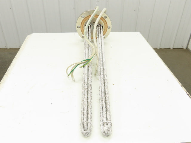 200V3P10KW Stainless Immersion Tube Heater Element 36" 10kw 200V 3PH 11" Flange