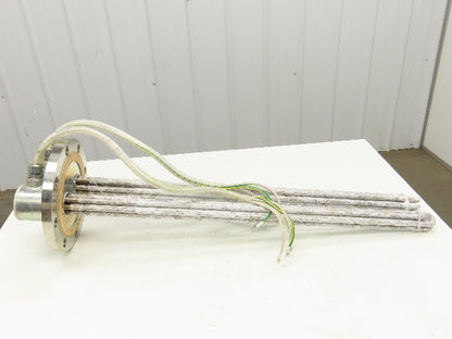 200V3P10KW Stainless Immersion Tube Heater Element 36" 10kw 200V 3PH 11" Flange