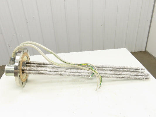 200V3P10KW Stainless Immersion Tube Heater Element 36" 10kw 200V 3PH 11" Flange