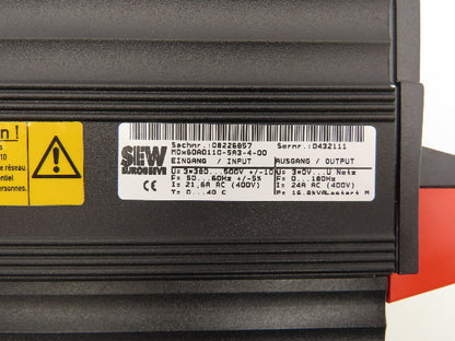 Sew Eurodrive MDX61B0110-5A3-4-0T Movidrive Inverter Drive w/Controller MDX61B