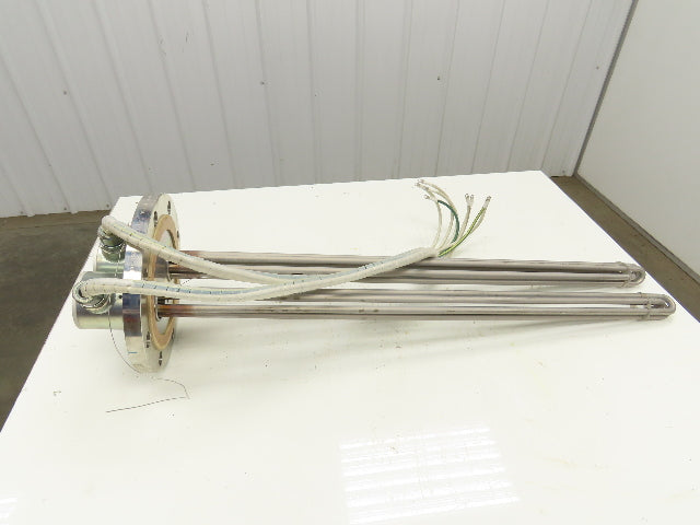200V3P10KW Stainless Immersion Tube Heater Element 36" 10kw 200V 3PH 11" Flange