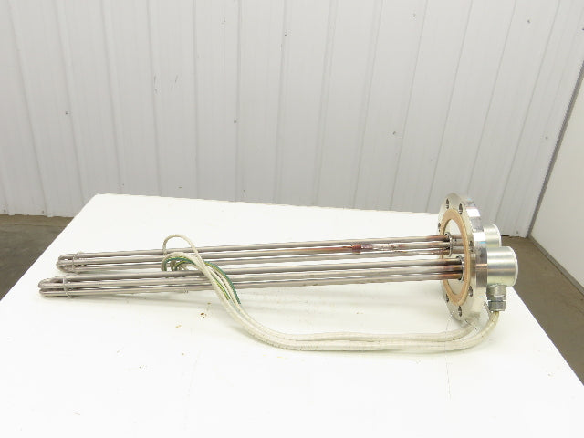 200V3P10KW Stainless Immersion Tube Heater Element 36" 10kw 200V 3PH 11" Flange