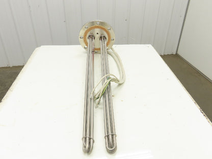 200V3P10KW Stainless Immersion Tube Heater Element 36" 10kw 200V 3PH 11" Flange