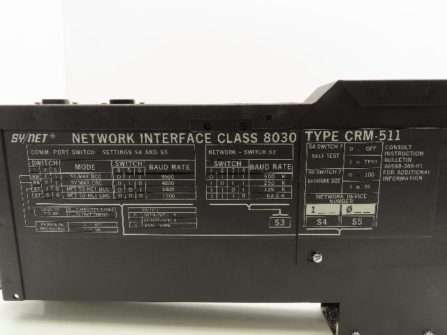 Square D 8030-CRM511 Sy/Max Network Interface Module Series A2 Rev 1.00 5VDC 1A