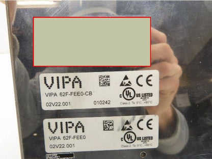 Vipa 62F-FEE0-CB Windows Embedded HMI Operator Control Panel Broken Glass