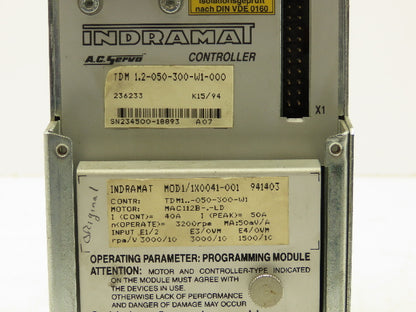Indramat TDM 1.2-050-300-W1-000 AC Servo Controller 100A 300VDC Input