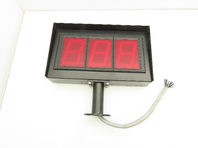 Contraves Intersys 3-Digit Counter Control Panel Meter 4" Red LED Display Screen