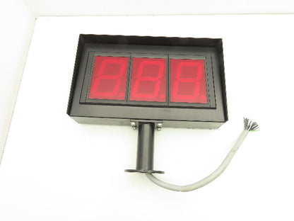 Contraves Intersys 3-Digit Counter Control Panel Meter 4" Red LED Display Screen