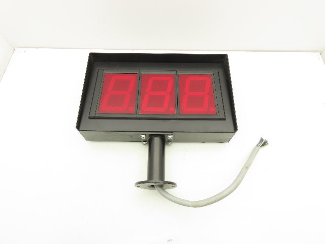 Contraves Intersys 3-Digit Counter Control Panel Meter 4" Red LED Display Screen