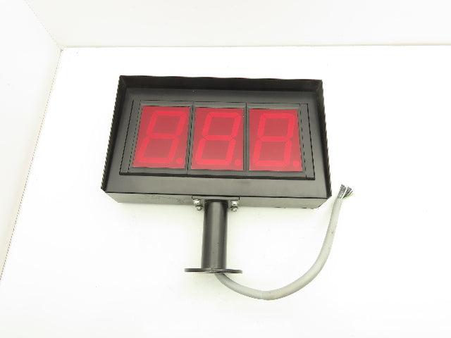 Contraves Intersys 3-Digit Counter Control Panel Meter 4" Red LED Display Screen
